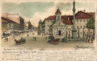 1899 Budapest Rókus kórház Litho (EK)