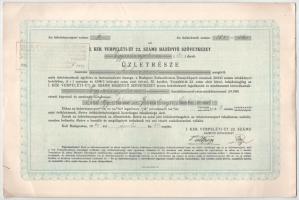 Budapest 1940. "I. Kerület Verpeléti-út 22. számú Házépítő Szövetkezet" 180db üzletrésze egyben, összesen 9.000P-ről, bélyegzéssel T:AU