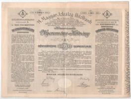 Budapest 1906. &quot;A Magyar Jelzálog-Hitelbank Nyeremény-Kötvénye&quot; &quot;A&quot; részkötvény 100K-ról, szárazpecséttel (2x) T:F