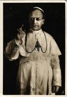 1933 XI. Piusz pápa. Hátoldalon levél a pápai audienciáról / S.S. Pio XI / Pope Pius XI (EB)