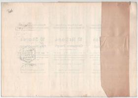 Budapest 1925. "Rimamurány-Salgó-Tarjáni Vasmű Részvény-Társaság" tíz részvénye egyenként ...