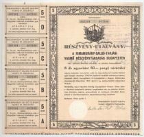 Budapest 1925. "Rimamurány-Salgó-Tarjáni Vasmű Részvény-Társaság" tíz részvénye egyenként ...