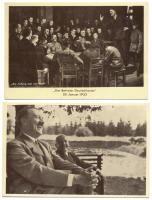 4 db MODERN reprint motívum képeslap: német NS (náci) propaganda Hitlerrel / 4 MODERN reprint WWII German NSDAP (Nazi) propaganda motive postcards with Adolf Hitler