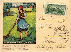 1934 Thomasova Múcka "Hviezda" / Czechoslovak agricultural advertisement card (EK)