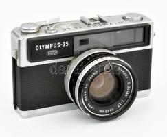 Olympus 35 LC fényképezőgép, G. Zuiko Auto-W 42mm f/1,7 objektívvel jó állapotban, sérült bőr tokkal...