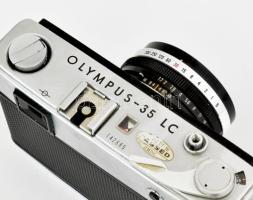 Olympus 35 LC fényképezőgép, G. Zuiko Auto-W 42mm f/1,7 objektívvel jó állapotban, sérült bőr tokkal...