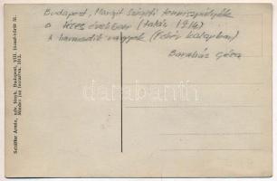 ~1914 Budapest XIII. Margitszigeti teniszpályák, Barabás Géza fehér kalapban, sport. Schäffer Armin ...