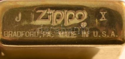 Zippo öngyújtó, bronz, jelzett, 5,5 cm