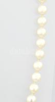 Tenyésztett gyöngy nyaklánc, ezüst (Ag) kapoccsal, h: 65 cm