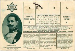 The Golden Rule Order. President Prince Immanuel of Jerusalem (fl)