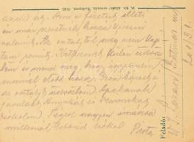 1940-1942 Kisegítő munkaszolgálatos táborból írt és a táborba címzett levelezőlapok, össz. 6 db