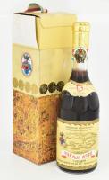 1975 Tokaji aszú, 5 puttonyos, bontatlan palack fehér desszertbor, papírdobozban, 0,5 l.
