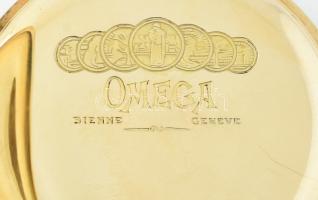 Omega 14K arany (Au) dupla fedeles zsebóra. Jelzett számlap, jelzett szerkezet, működő, szép állapot...