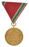 Bulgária ~1933-1939. "Európai Háborús Emlékérem 1915-1918" aranyozott bronz kitüntetés mel...