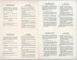 ~1970-1980. "Takarékszövetkezeti Részjegy" (4x) lyukasztásokkal érvénytelenítve, közte 2db...