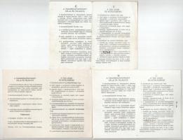 1983-1989. "Takarékszövetkezeti Részjegy" (4x) lyukasztásokkal érvénytelenítve T:AU-F