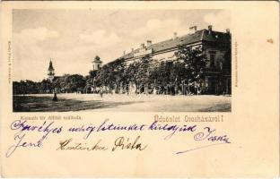 1904 Orosháza, Kossuth tér, Alföld szálloda. Pless N. kiadása. Keresztes amateur felvétele (EK)
