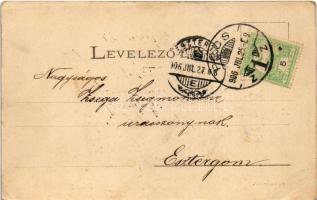 1906 Pécs, Jókai tér, üzletek. Weidinger utóda Domján I. kiadása (EB)