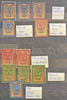 Ausztria okmánybélyeg gyűjtemény 1879-1957, 151 különféle, 8 lapos közepes berakóban