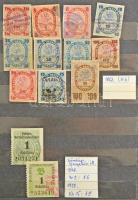 Ausztria okmánybélyeg gyűjtemény 1879-1957, 151 különféle, 8 lapos közepes berakóban