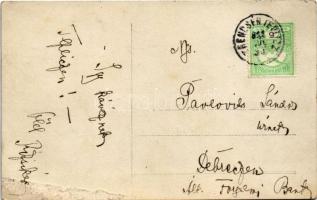 1911 Trencsénteplic, Trencianske Teplice; Fürdő vendégek, pincérek / spa guests, waiters. photo (Rb)