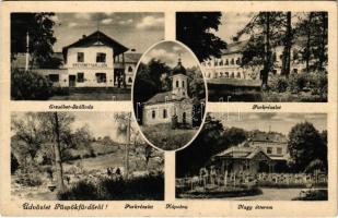 Püspökfürdő, Szentlászlófürdő, Baile 1 Mai (Nagyvárad, Oradea); Erzsébet szálloda, kápolna, park, nagy étterem