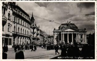 Nagyvárad, Oradea; Szigligeti színház / theatre + &quot;1940 Nagyvárad visszatért&quot; So. Stpl.