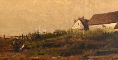 Julius Bayer (1840-1883): Osztrák táj, olaj, vászon, jelzett 32x64 cm