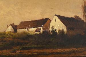 Julius Bayer (1840-1883): Osztrák táj, olaj, vászon, jelzett 32x64 cm