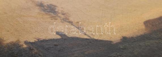 Julius Bayer (1840-1883): Osztrák táj, olaj, vászon, jelzett 32x64 cm