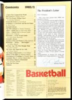 1982 Basketball magazin, megjelent az MKSZ 40. évfordulója tiszteletére, a BS megnyitására. Az USA-E...