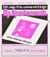 1991 Pet Shop Boys budapesti koncertjegy