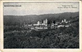 1923 Tisau (Jud Buzau), Monastirea Ciolan. Fotografiata de Archim. Eftimie G. Obrogea / monastery (worn corners)