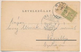 1905 Bazin, Bösing, Bözing, Pezinok; látkép, vas fürdő, fő tér, Magyar utca. Verlag Schulz Kálmán / ...