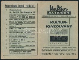 1942 Szekuli Géza, a Budagyöngye Sport Club tagjának fényképes igazolványa (Kultúrigazolvány) + cca ...