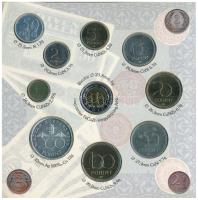 1997. 50f-200Ft (10xklf) "Magyarország pénzérméi" forgalmi sor dísztokban T:BU patina
Ada...