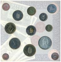 1997. 50f-200Ft (10xklf) "Magyarország pénzérméi" forgalmi sor dísztokban T:BU patina
Ada...