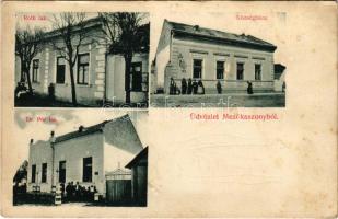 Mezőkaszony, Koszony, Koszinó, Kosino, Koson; Községháza, Roth és Dr. Pór lak. Klein Béla kiadása / town hall, villas (EK)