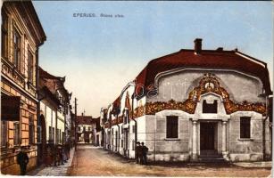 Eperjes, Presov; Rózsa utca. Molnár Jenő kiadása / street