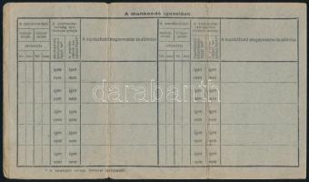 1945-1948 Bp., közmunka igazolványok, 2 db