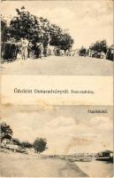 1910 Dunaradvány, Radvan nad Dunajom; utca, hajókikötő. Özv. Sternlicht Adolfné kiadása / street, port (EK)