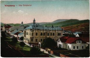 Campulung Moldovenesc, Moldvahosszúmező, Kimpolung (Bukovina, Bukowina); Vila Criclevici / villa. Vasúti levelezőlapárusítás 6454. (EK)