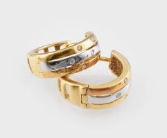 Aranyozott ezüst(Ag) fülbevalópár, jelzett, d: 1,5 cm, bruttó: 4,8 g