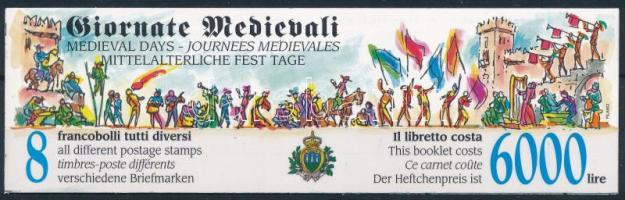Középkori Napok bélyegfüzet Mi MH 4, Medieval days stamp booklet Mi MH 4