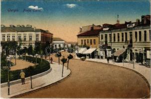 1923 Giurgiu, Gyurgyevó, Gyurgyó; Piata Carol. Depositu I. Saraga & S. Schwartz / square, shops (EK)