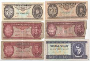 1949. 100Ft (2x) + 1957. 100Ft + 1989. 50Ft (2x) + 1990. 500Ft T:F,VG