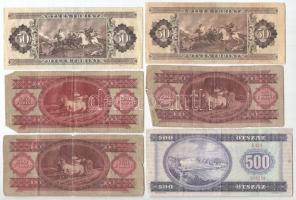 1949. 100Ft (2x) + 1957. 100Ft + 1989. 50Ft (2x) + 1990. 500Ft T:F,VG