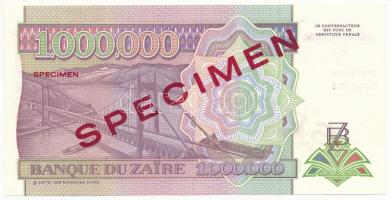 Zaire 1993. 1.000.000Z "MB 0000000 A", "MINTA" felülbélyegzéssel, sorszámozott m...
