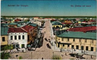 Giurgiu, Gyurgyevó, Gyurgyó; Str. Stefan cel mare. Editura Socec & Co. S. A. No. 377. / street view, shops