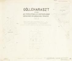 1963 Gölleharaszt térkép. Széleinél kisebb sérülések. 75x60 cm.